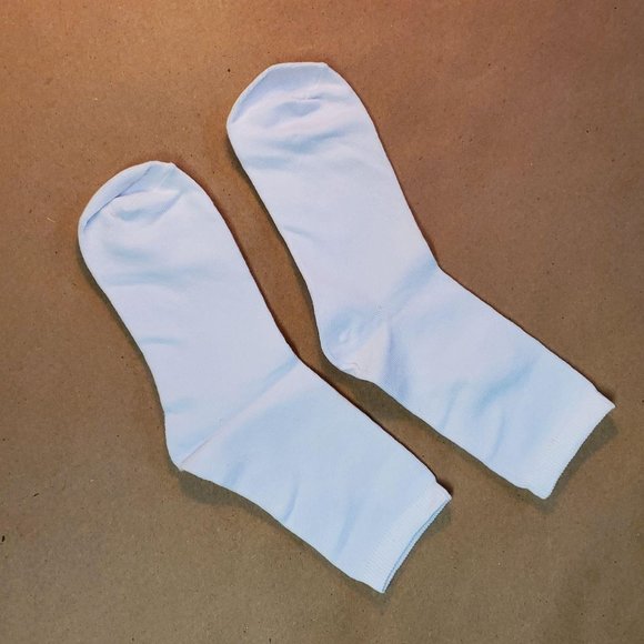 Crazy 8 Ankle Socks 6 Pack Large 3-5 White - Picture 2 of 5